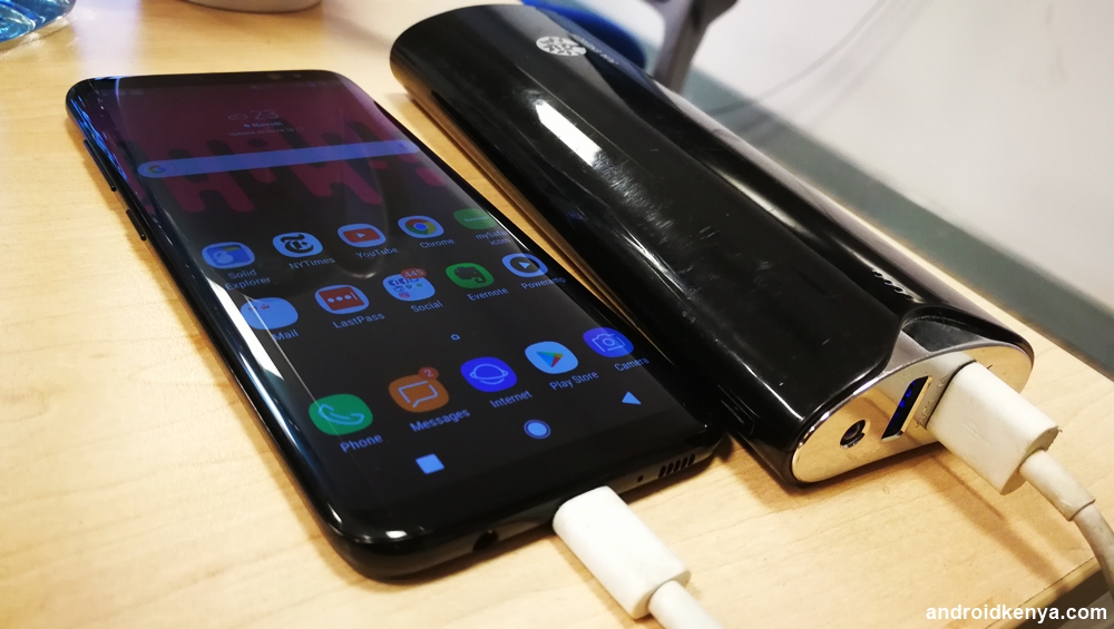 Samsung Galaxy S8 - charging via powerbank