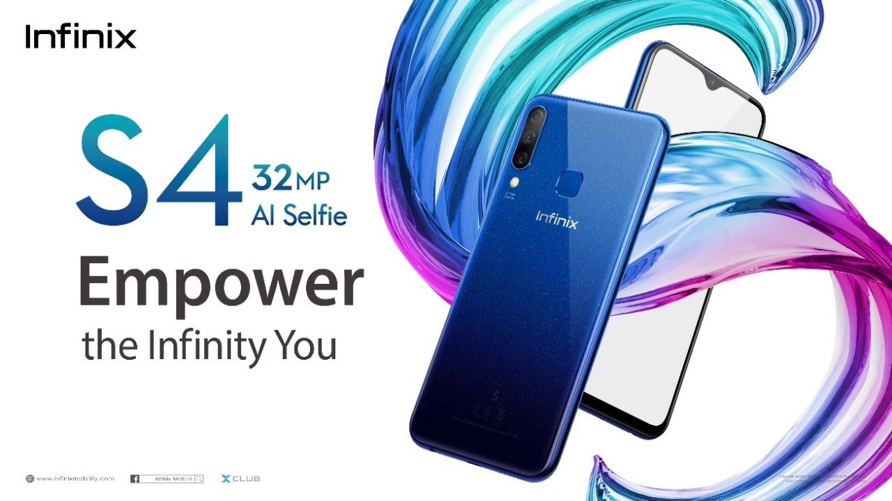 Infinix S4 with teardrop notch and 32-megapixel selfie camera launched in Kenya