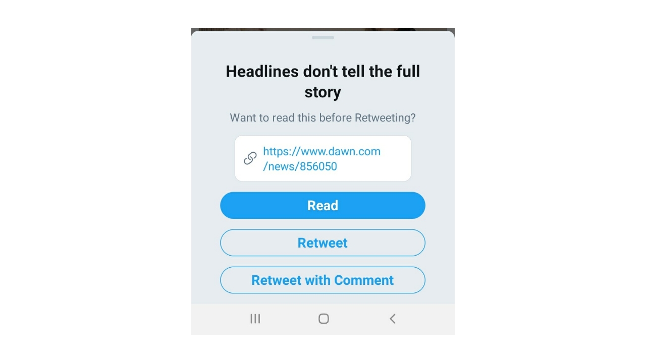 Read before you tweet: Twitter testing reminders for when users share content they haven’t read