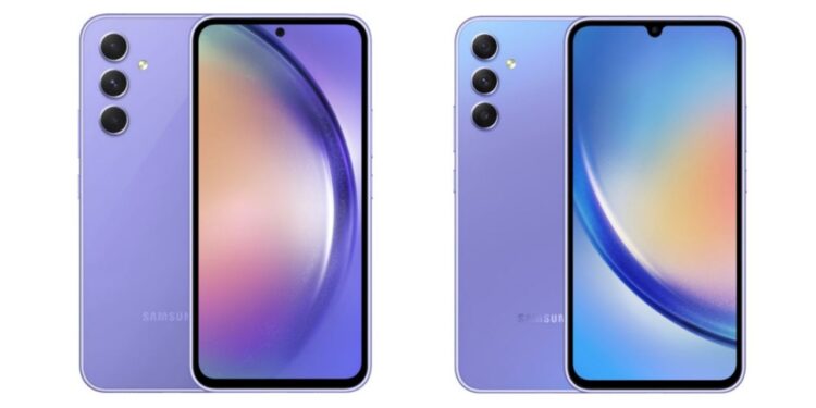 Renders of the Samsung Galaxy A34 and A54 appear online