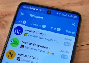 An image of Telegram Messenger app opened on an Android phone