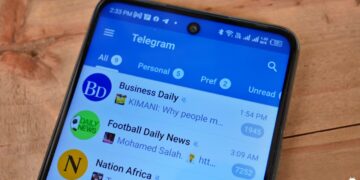 An image of Telegram Messenger app opened on an Android phone
